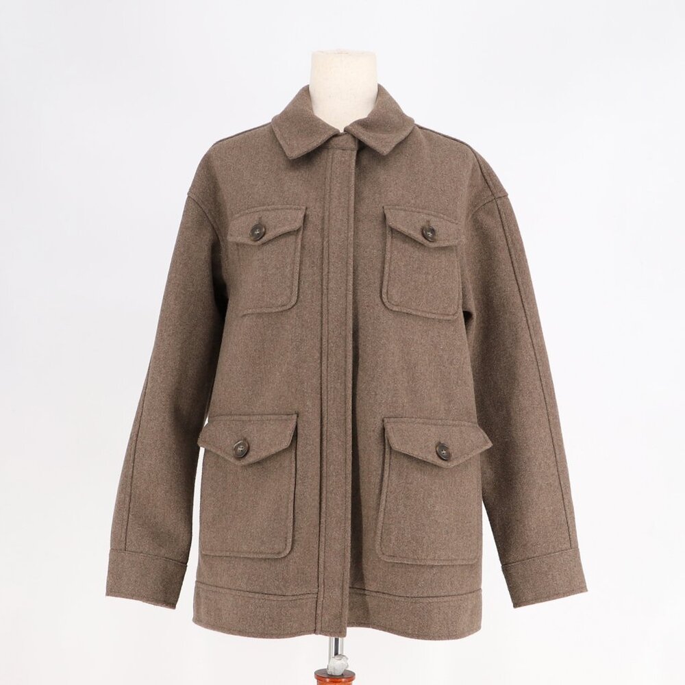 BAGATELLE COLLECTION Relaxed Utility Shacket Coat Medium Brown Size M